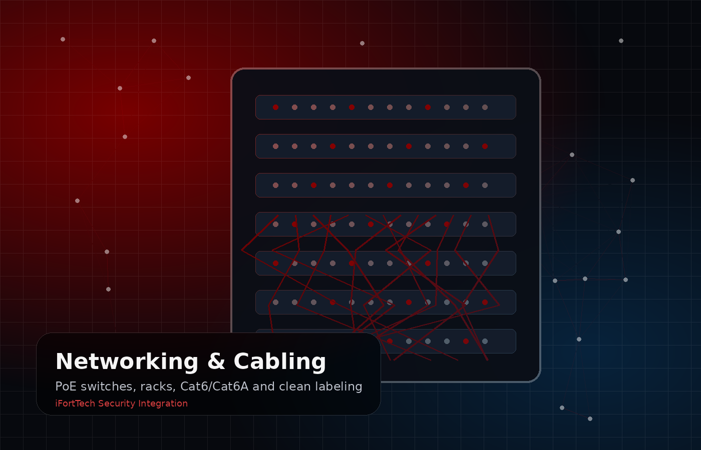Network rack and structured cabling graphic